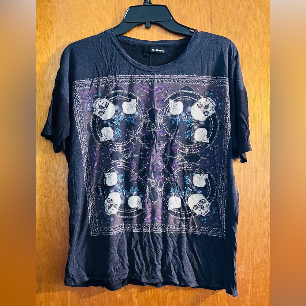 The Kooples grey Tee with Skull Design